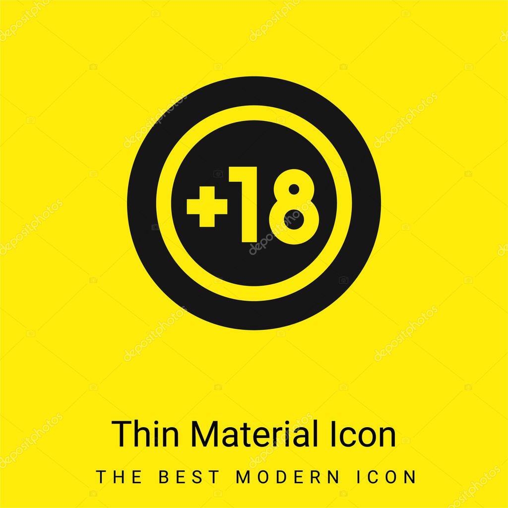 Age Limit minimal bright yellow material icon