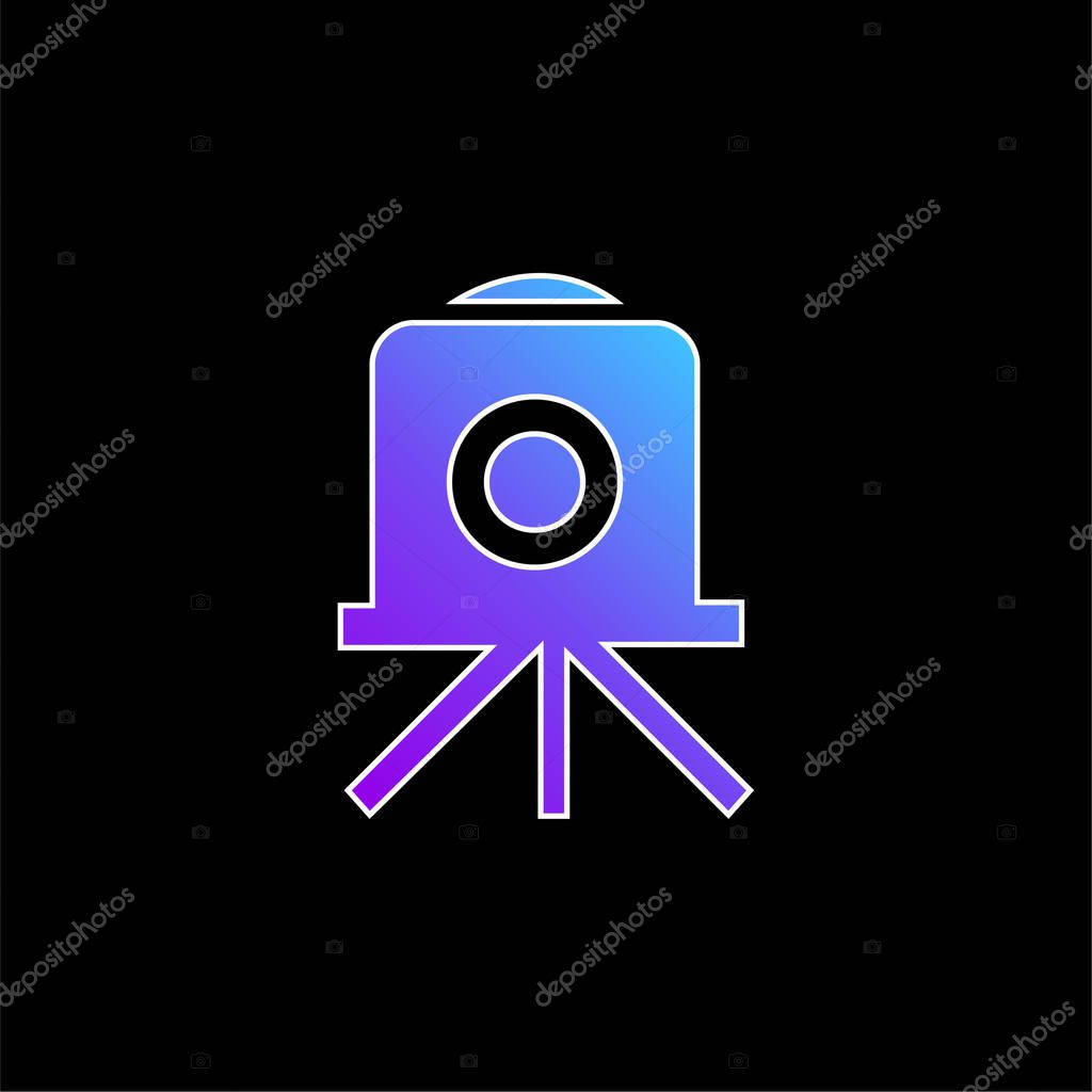 Antique Photographic Camera blue gradient vector icon