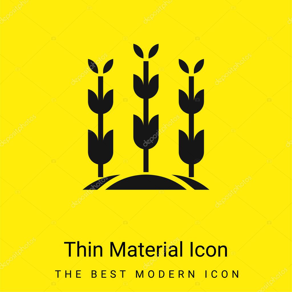 Agriculture minimal bright yellow material icon