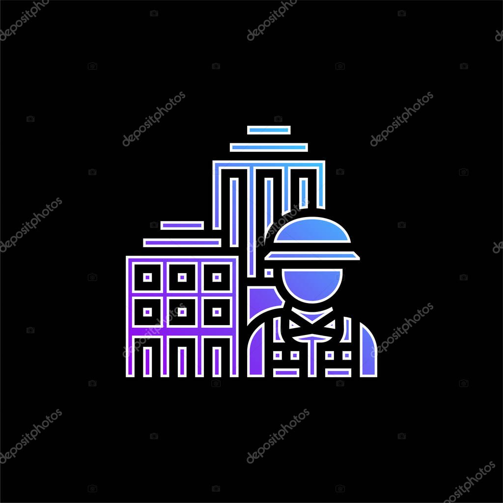 Architecture blue gradient vector icon
