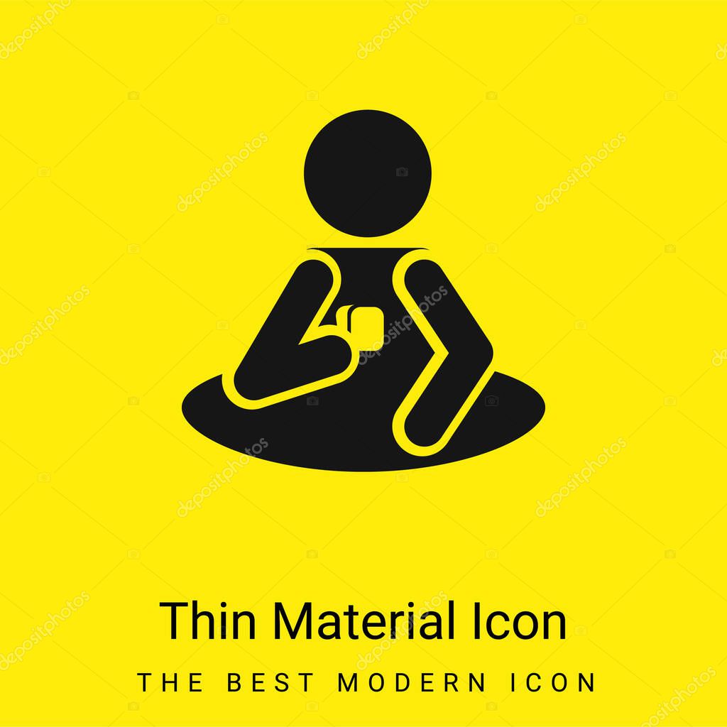Bridge minimal bright yellow material icon