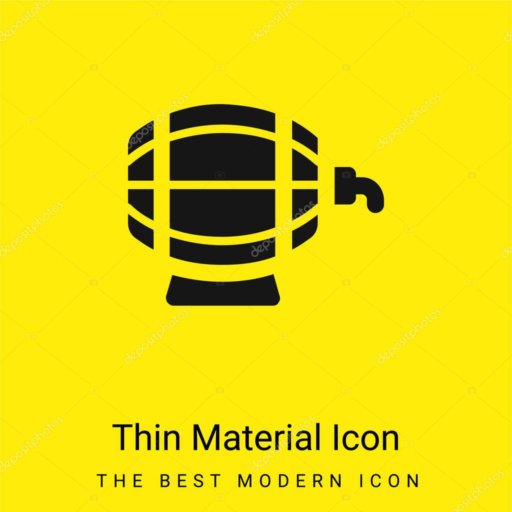 Beer Barrel minimal bright yellow material icon