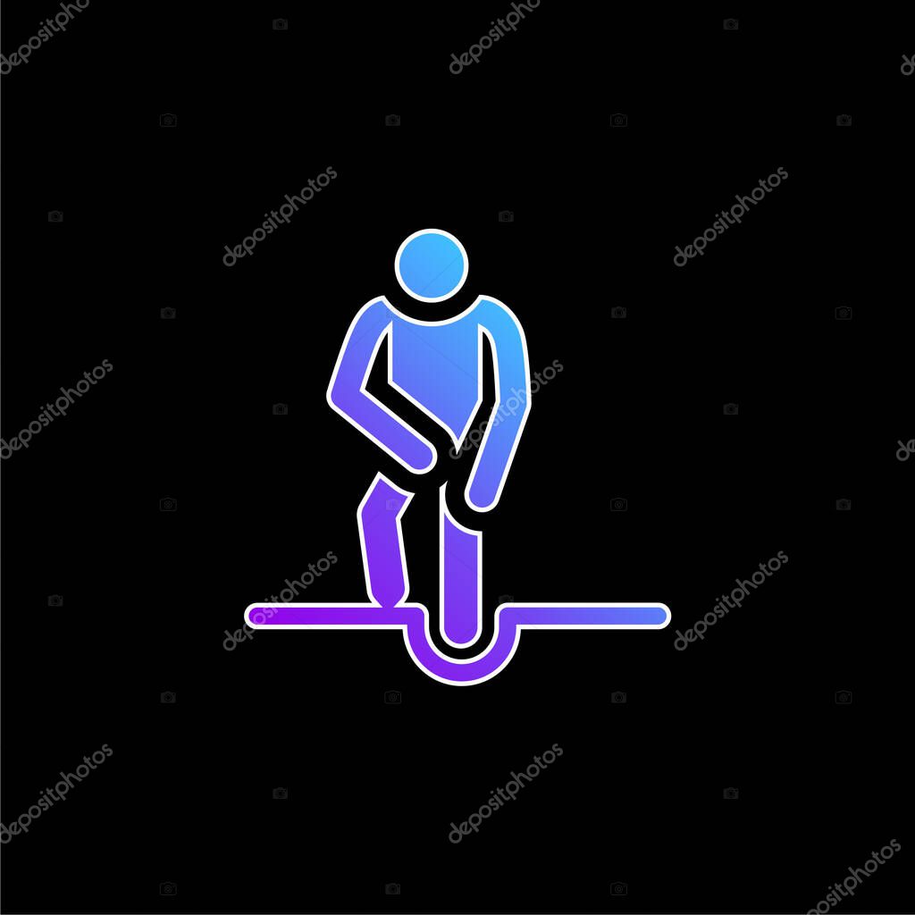 Accident blue gradient vector icon