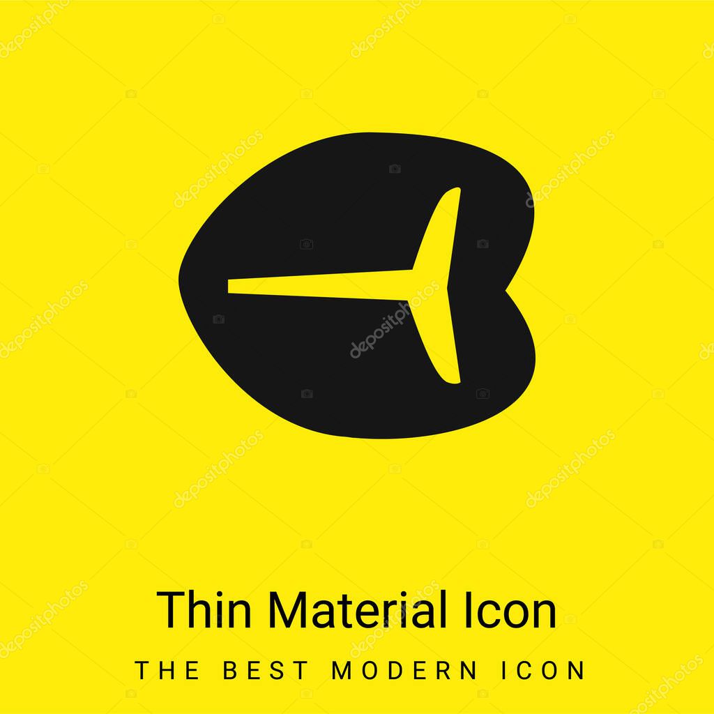 Beef Steak minimal bright yellow material icon
