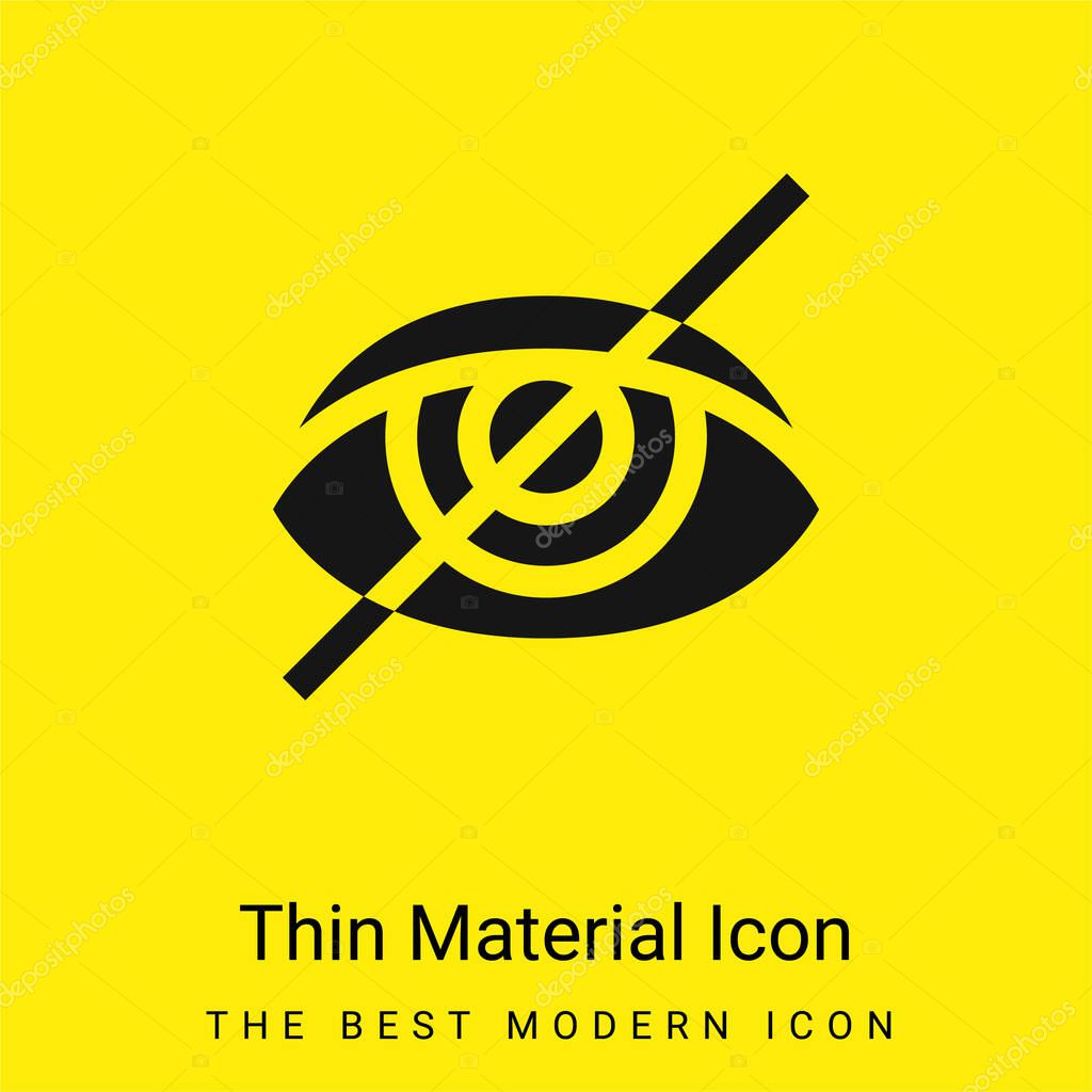 Blind minimal bright yellow material icon