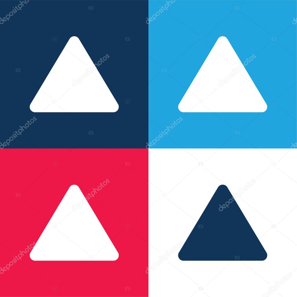 Bleach blue and red four color minimal icon set