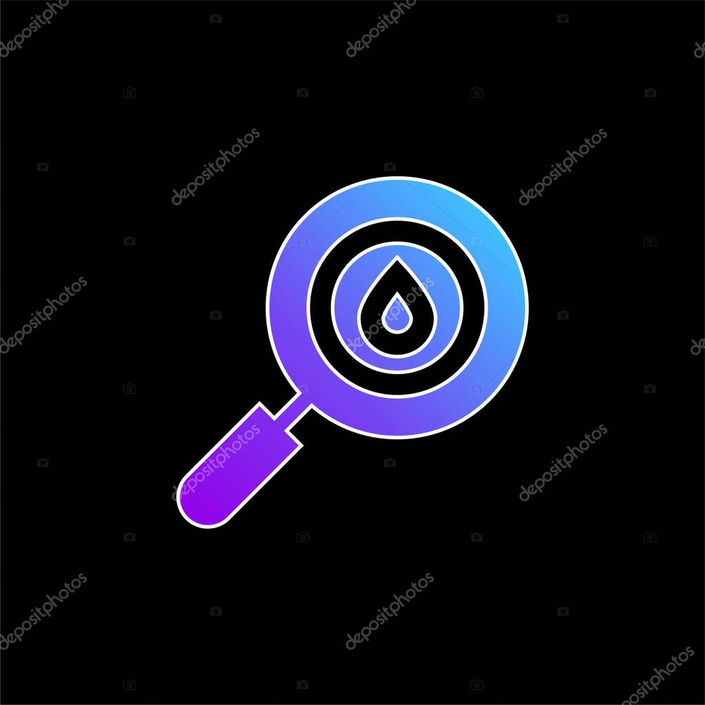 Blood Test blue gradient vector icon