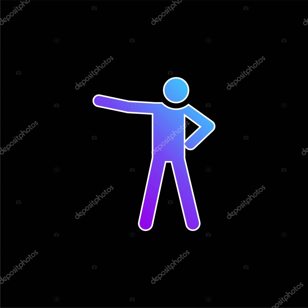 Breakdance blue gradient vector icon