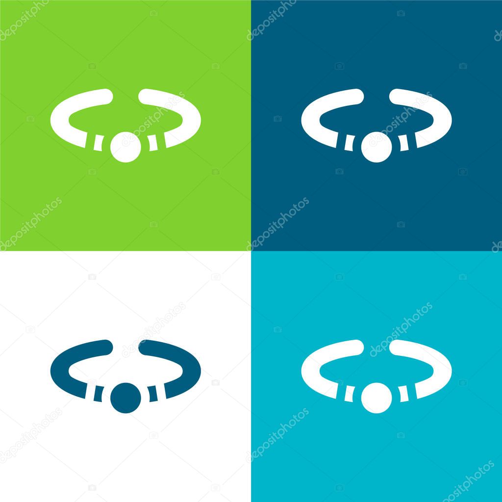 Bracelet Flat four color minimal icon set