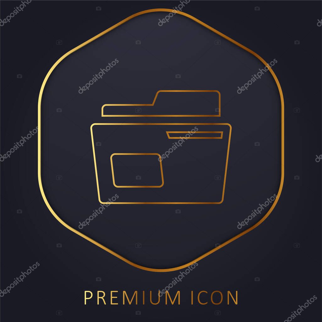 Archive golden line premium logo or icon