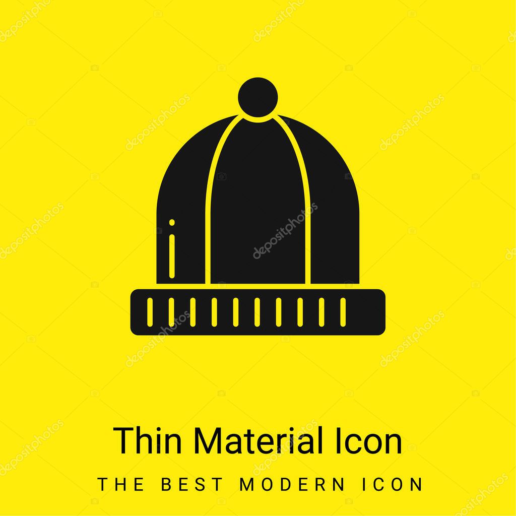 Beanie minimal bright yellow material icon