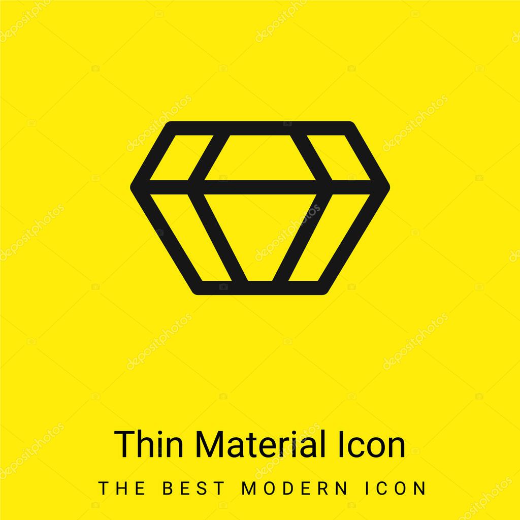 Big Diamond minimal bright yellow material icon