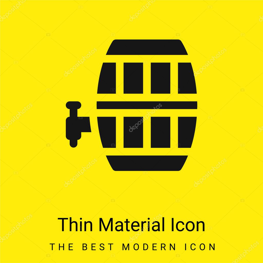 Barrel minimal bright yellow material icon