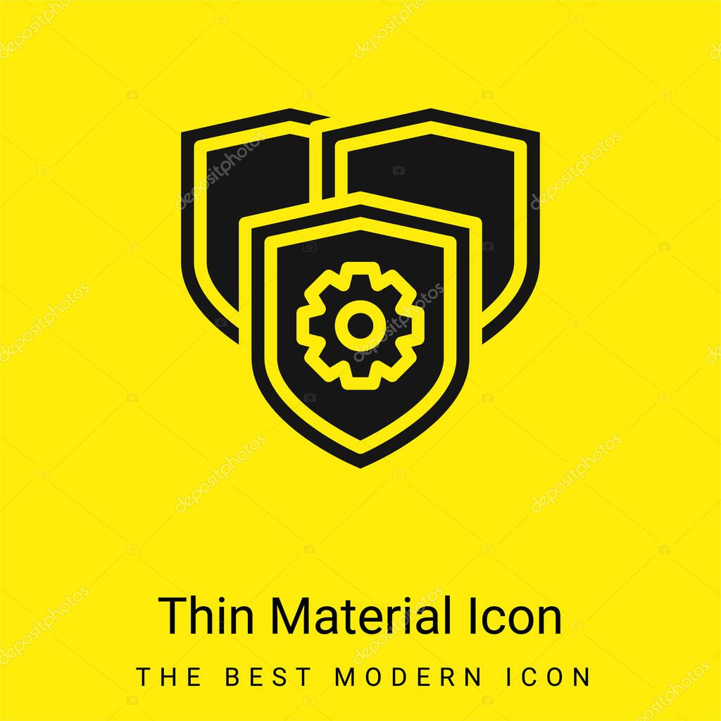 Anti Virus minimal bright yellow material icon