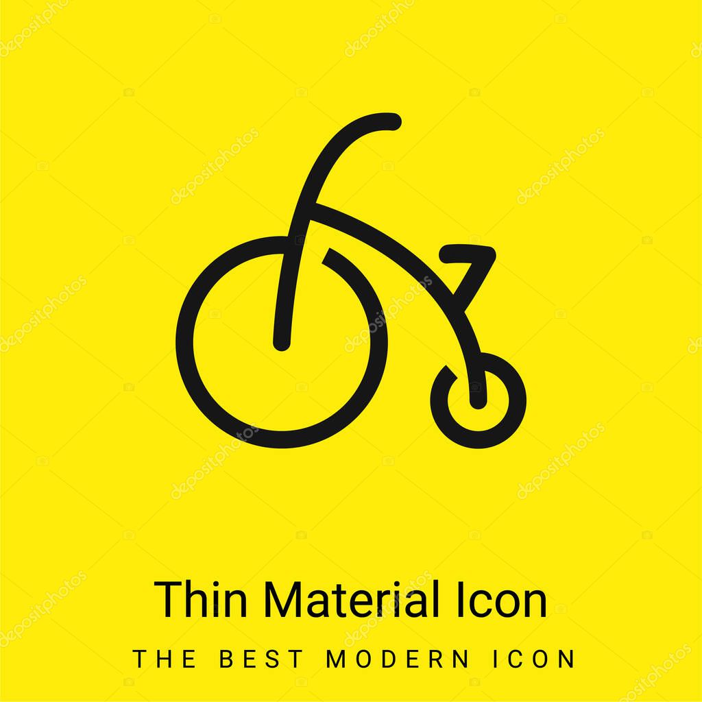 Baby Bike With Training Wheels minimal bright yellow material icon