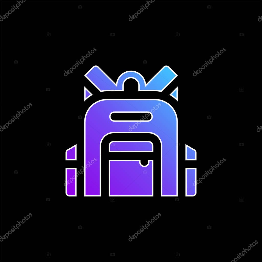 Backpack blue gradient vector icon