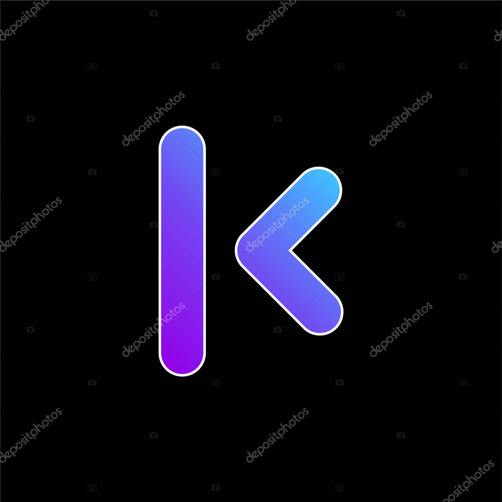 Arrow Button To Begin blue gradient vector icon