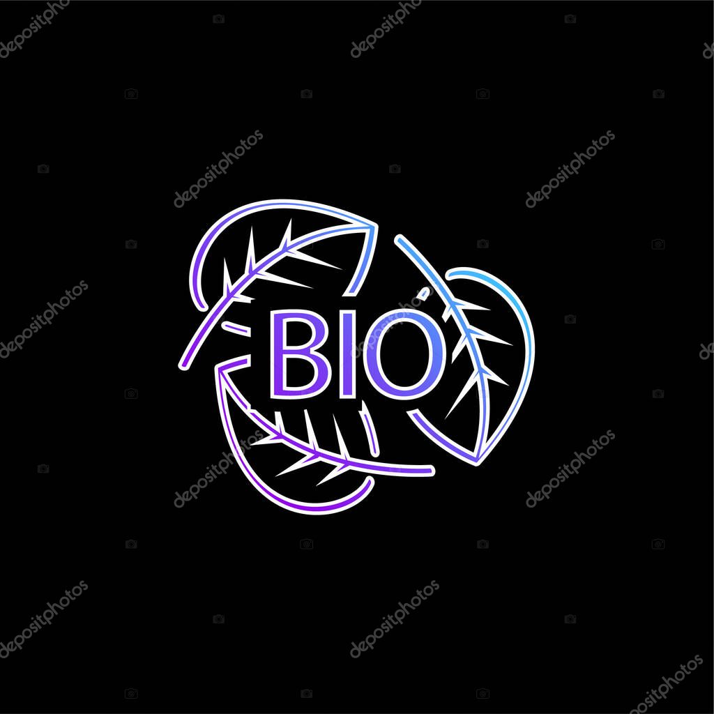 Bio Mass Eco Energy blue gradient vector icon
