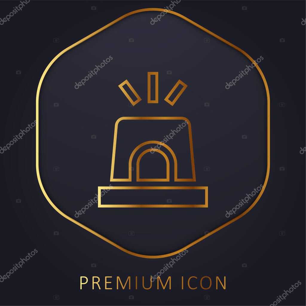 Alarm golden line premium logo or icon
