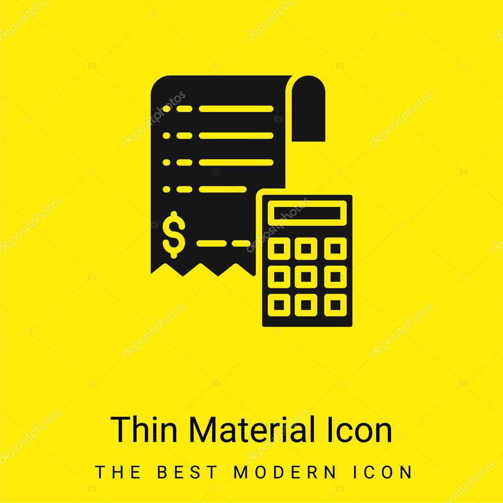 Bill minimal bright yellow material icon