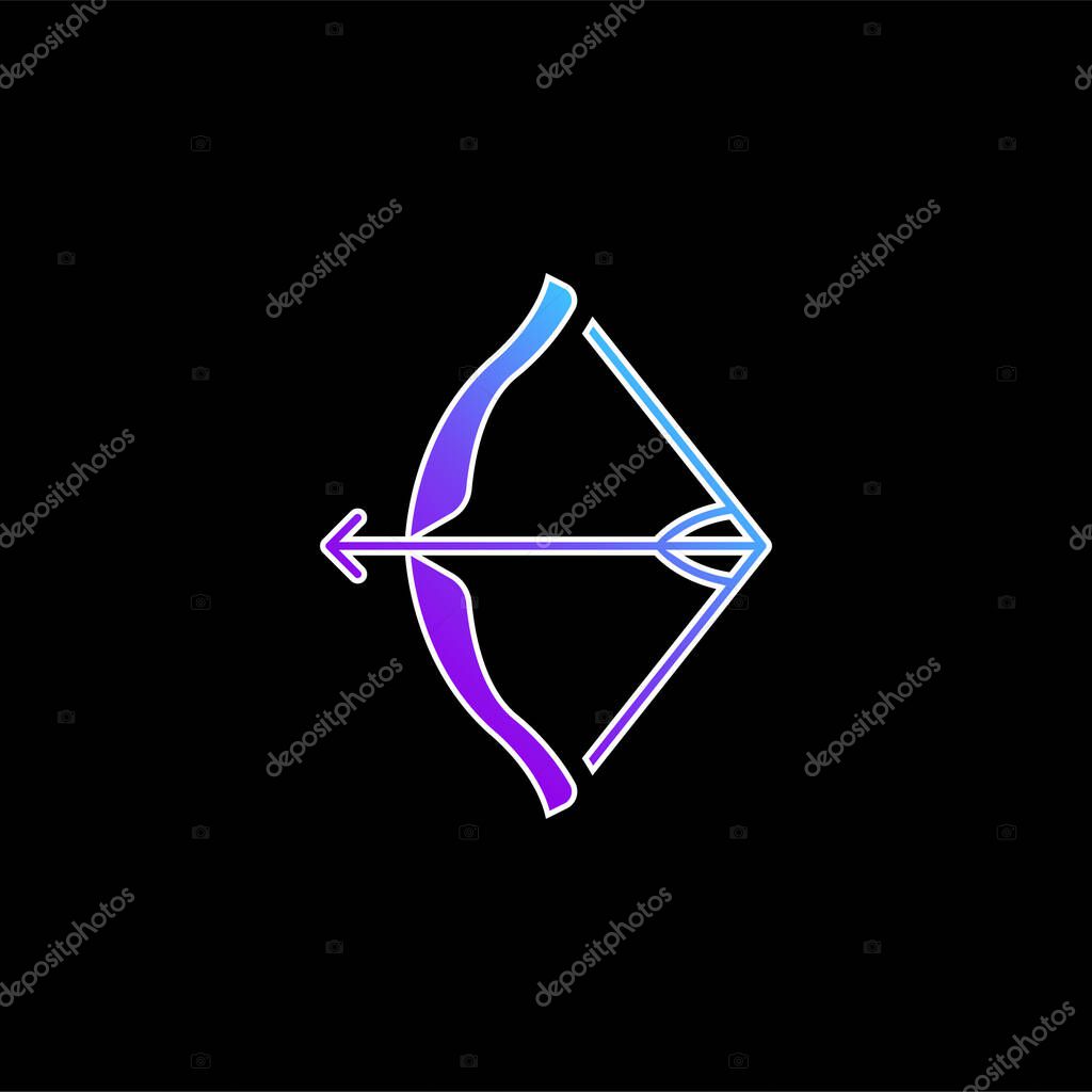 Bow blue gradient vector icon