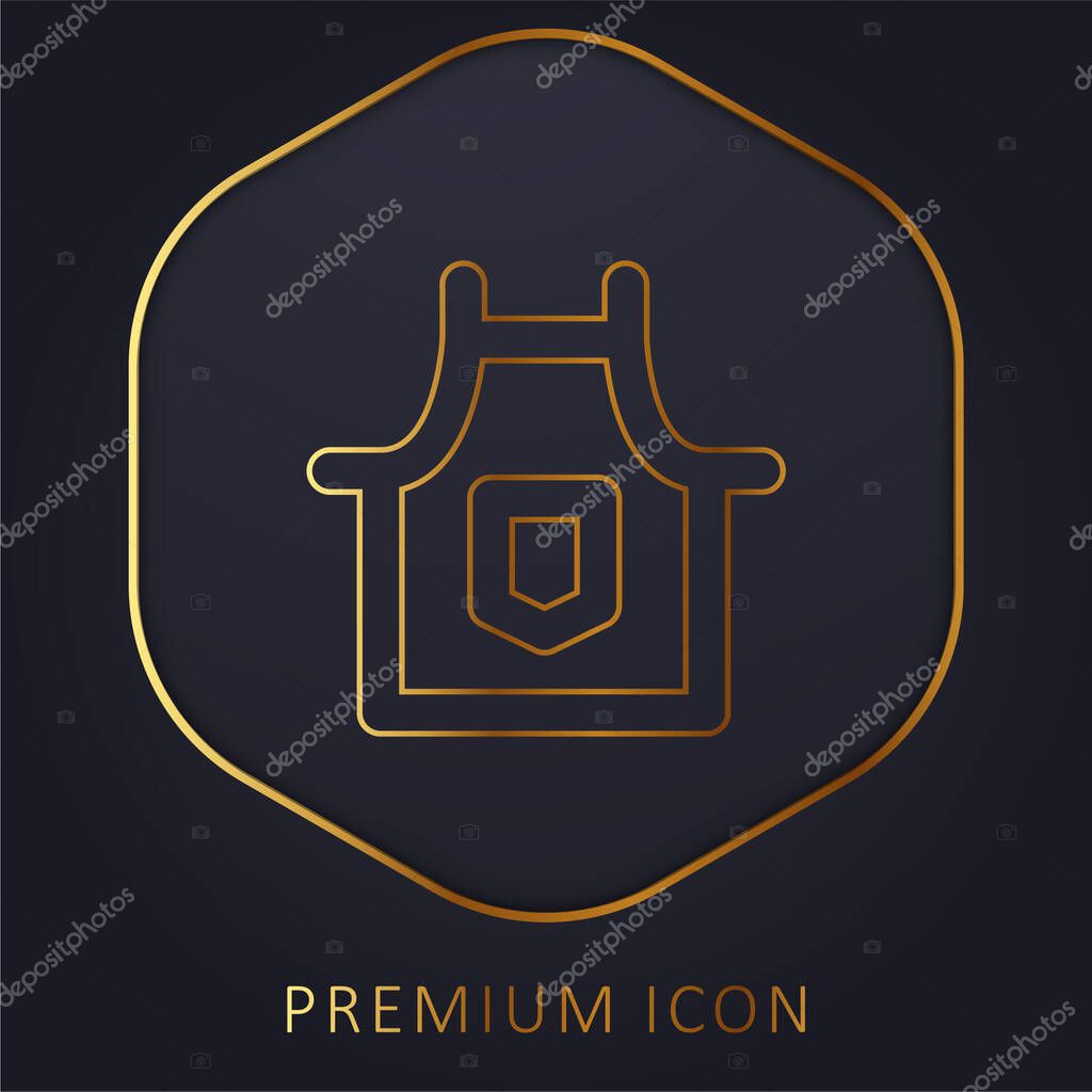 Apron golden line premium logo or icon