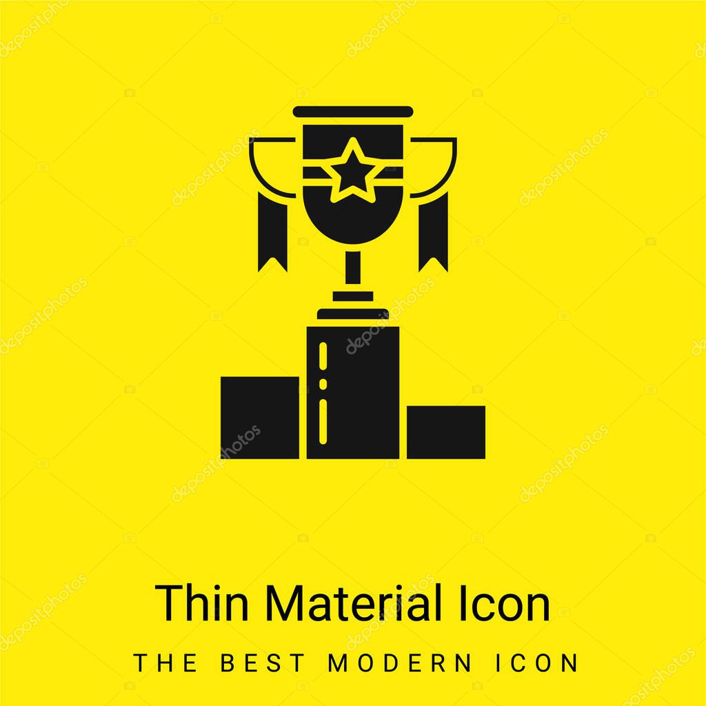 Award minimal bright yellow material icon