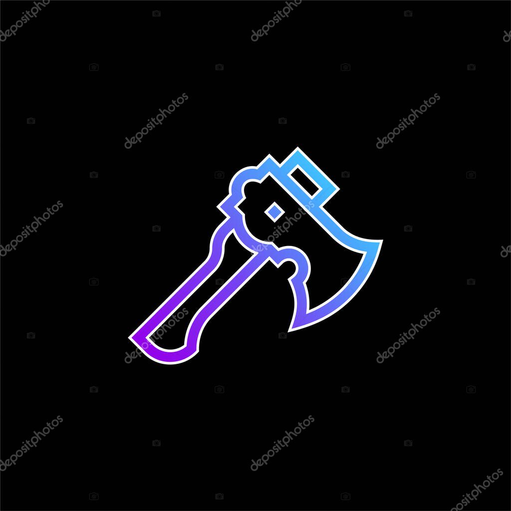 Axe blue gradient vector icon