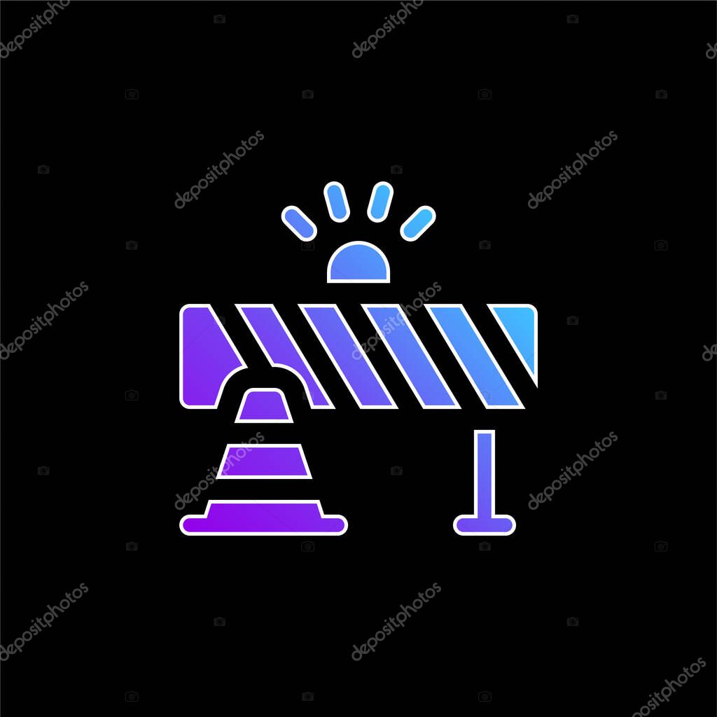 Barricade blue gradient vector icon