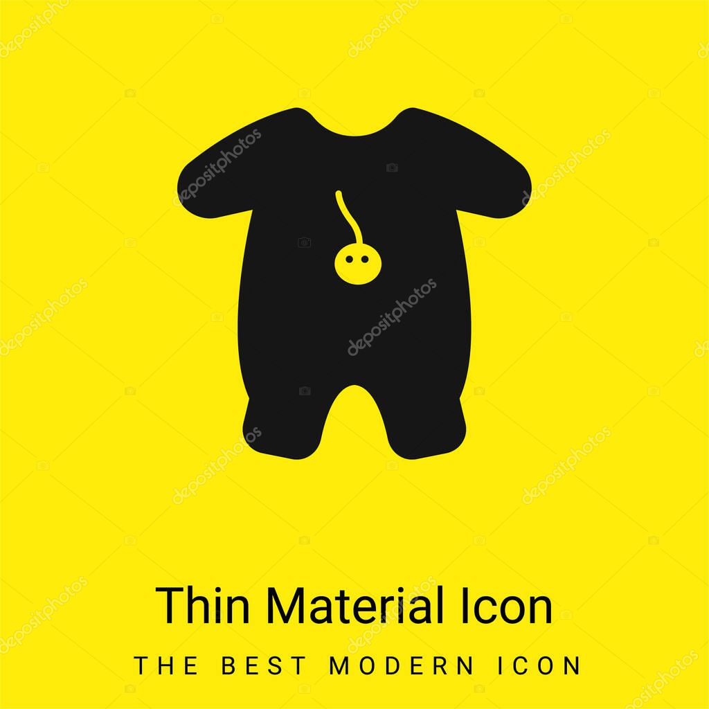 Baby Outfit With Cartoon Design minimal bright yellow material icon