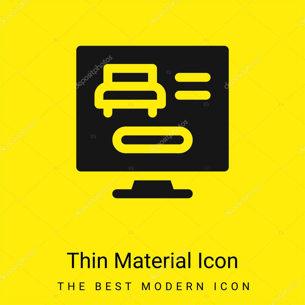 Booking Online minimal bright yellow material icon