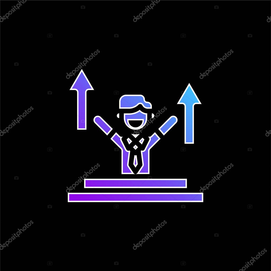 Advance blue gradient vector icon