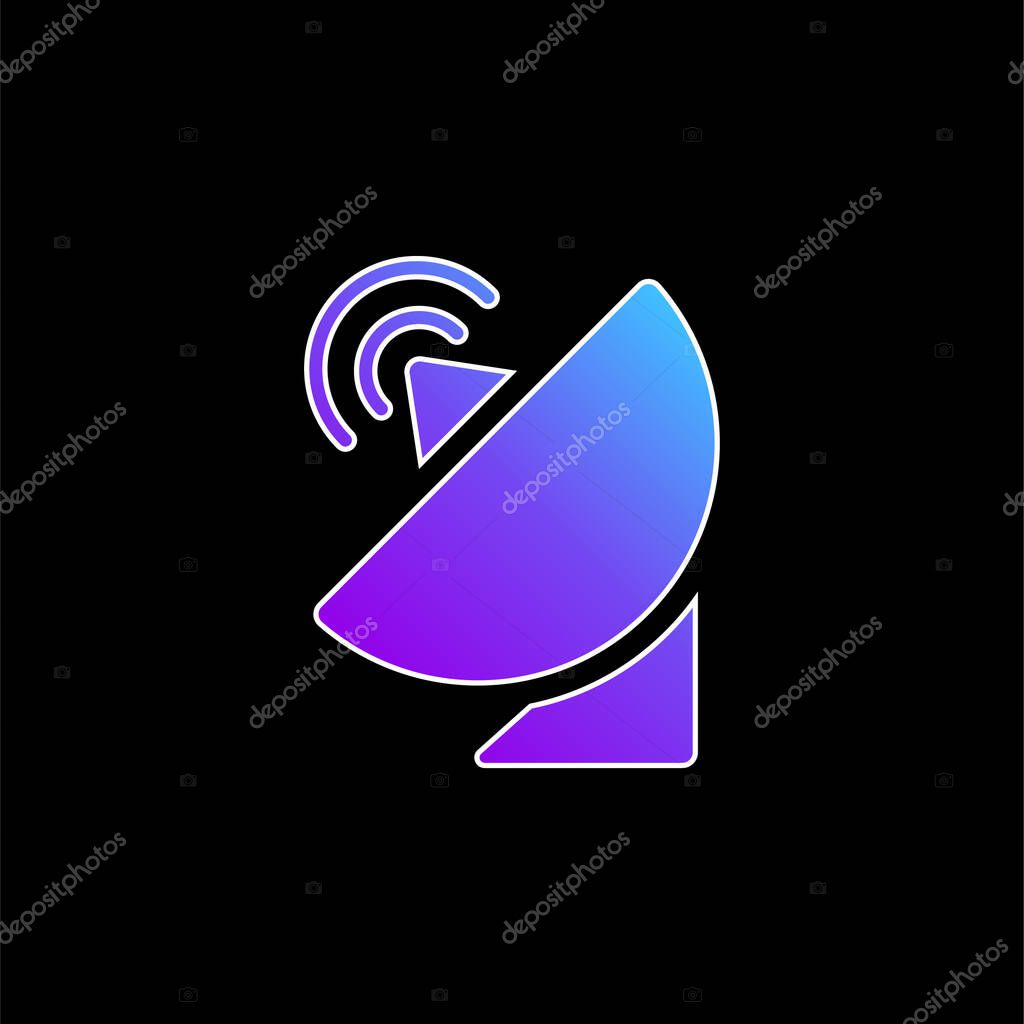 Antenna blue gradient vector icon
