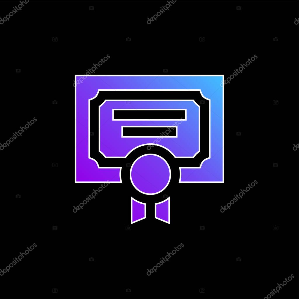 Award blue gradient vector icon