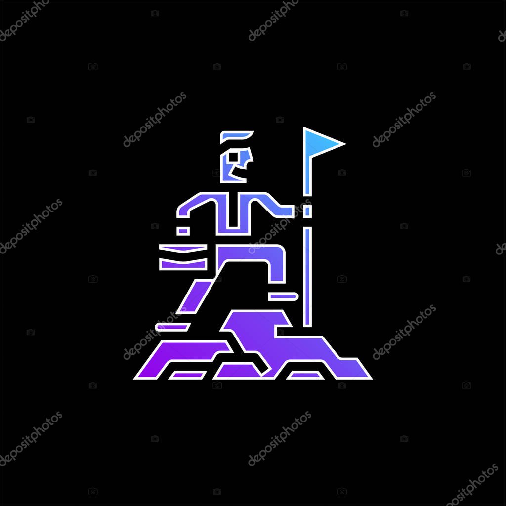 Achievement blue gradient vector icon