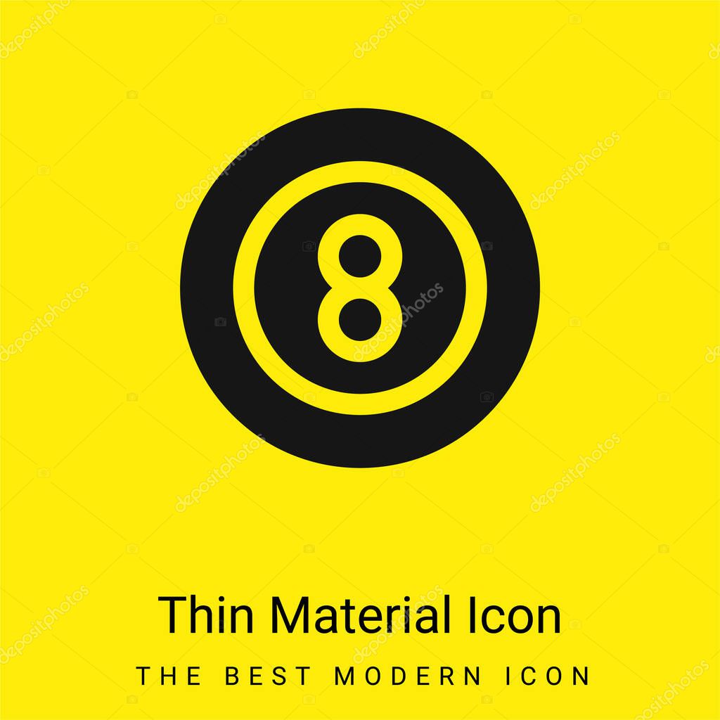 Billiard minimal bright yellow material icon