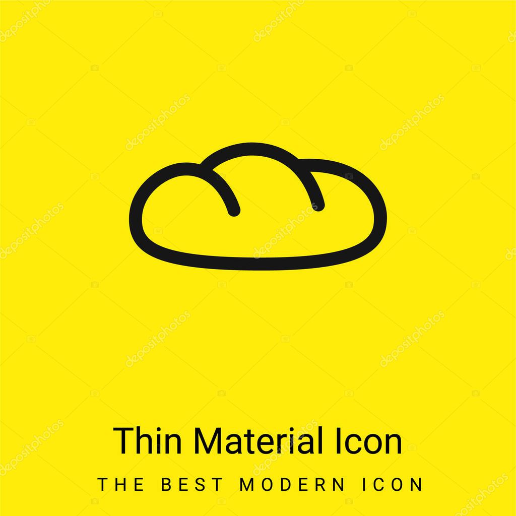 Bread minimal bright yellow material icon