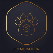 Animals Allowed golden line premium logo or icon