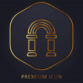 Arch golden line premium logo or icon
