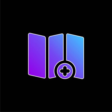 Harita mavi gradyan vektör simgesine ekle