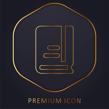 Altın satır premium logosu ya da simgesi