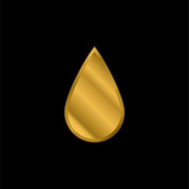 Siyah Mürekkep Düşürme Altın kaplama metalik simge veya logo vektörü