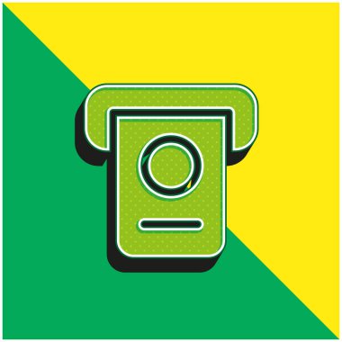 Atm Green and yellow modern 3d vector icon logo clipart