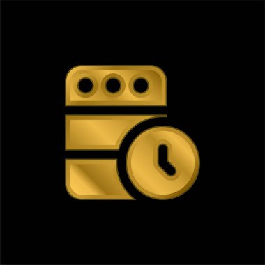 Kuyruğa altın kaplama metalik simge ya da logo vektörüne ekle