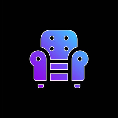 Koltuk mavisi gradyan vektör simgesi