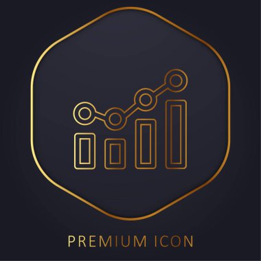 Çubuk Çizelgesi Altın Çizgi prim logosu veya simgesi