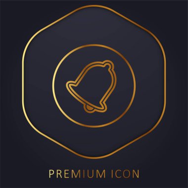 Zil altın çizgisi logosu veya simgesi