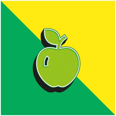 Apple Green ve sarı modern 3d vektör simgesi logosu
