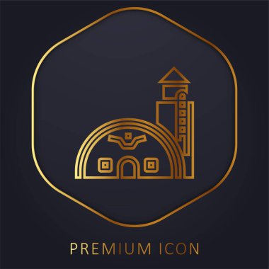 Base golden line premium logo or icon clipart