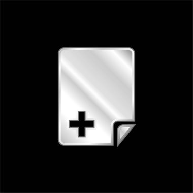 Belge gümüş kaplama metalik simge ekle